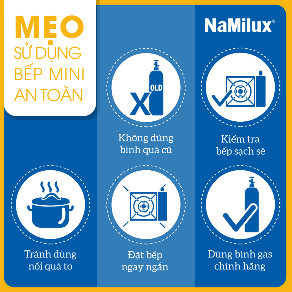 Mẹo sử dụng bếp gas mini an toàn